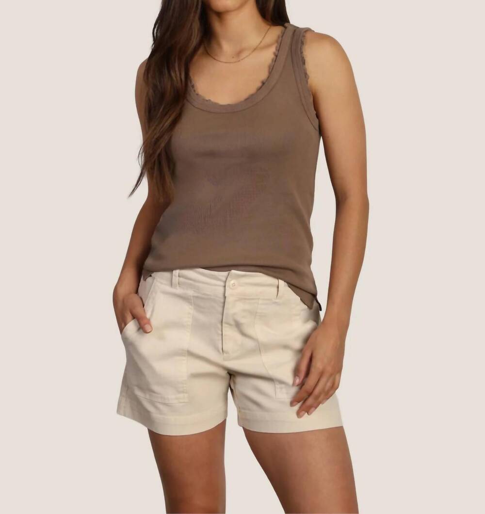 NEW DYLAN jade sleeveless tank in light brown